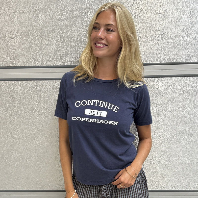 Continue Dea Wash T-shirt - Navy Blue