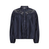 Co'couture MelinCC Balloon Lace Skjorte - Navy