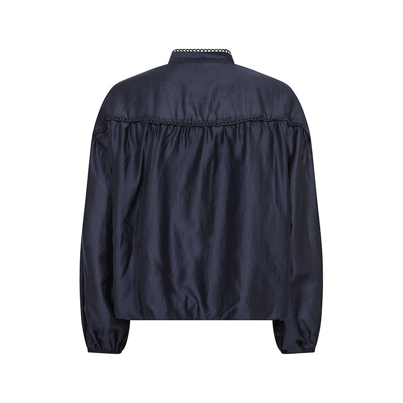 Co'couture MelinCC Balloon Lace Skjorte - Navy