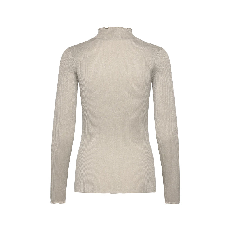 Rosemunde RWBoston Lurex LS T-neck T-shirt - Rainy Day