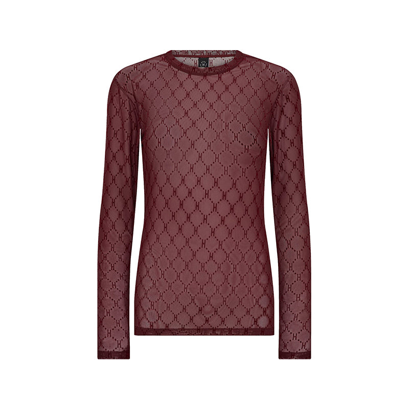 Hype The Detail Mesh Bluse - Red