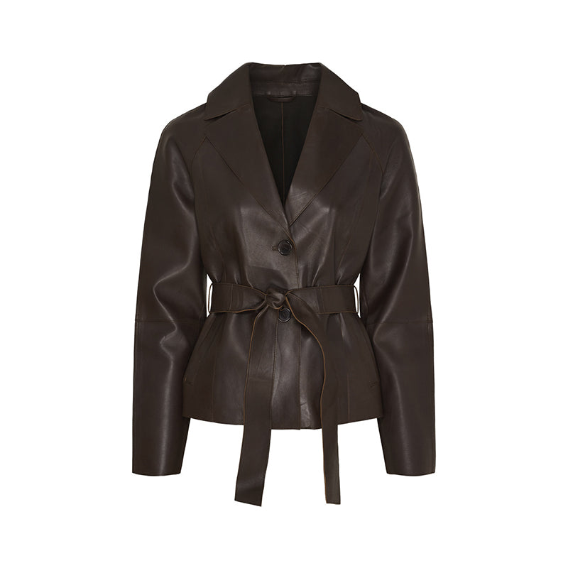 BTF-CPH Lotte Skindjakke - Dark Truffle