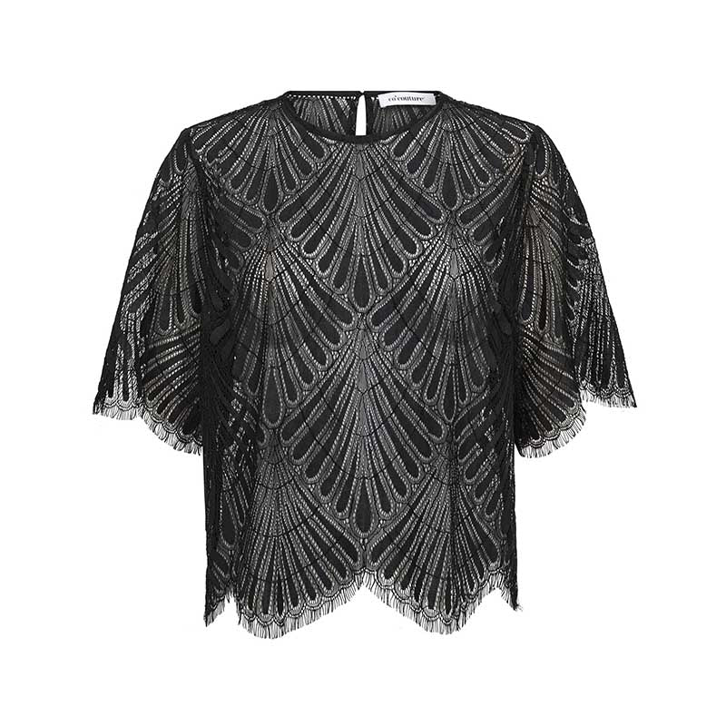 Co'couture LetiCC Lace Bluse - Black