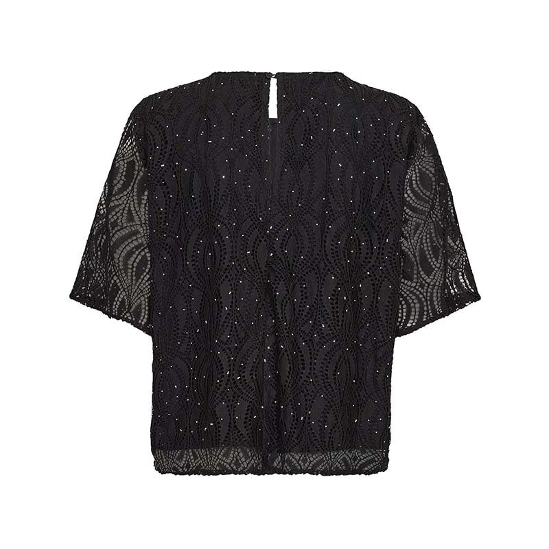 Co'couture EricaCC Stone Lace Bluse - Black