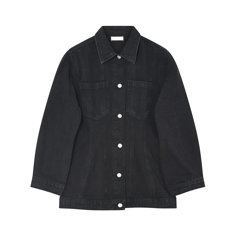 2NDDAY Billa Denim Skjorte - Black Denim
