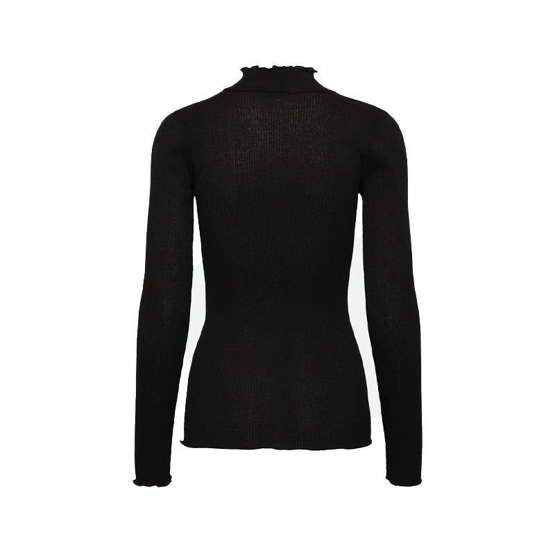 Rosemunde RWBoston Lurex LS T-neck T-shirt - Black