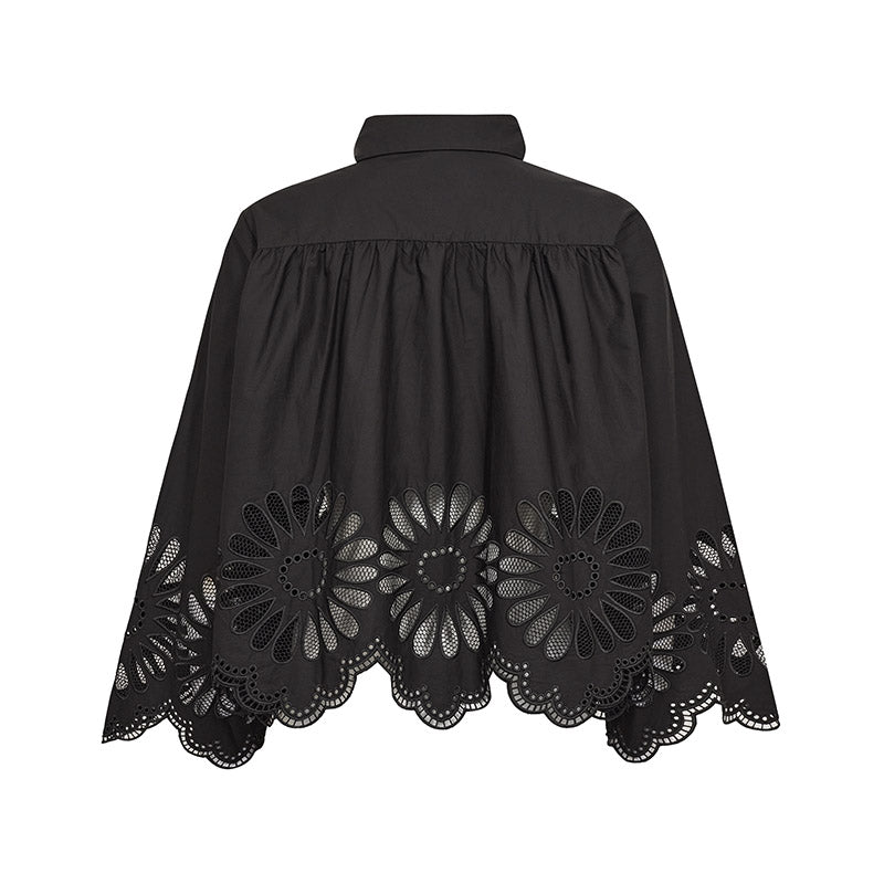 Co'couture MeliseCC Emb. LS Skjorte - Black