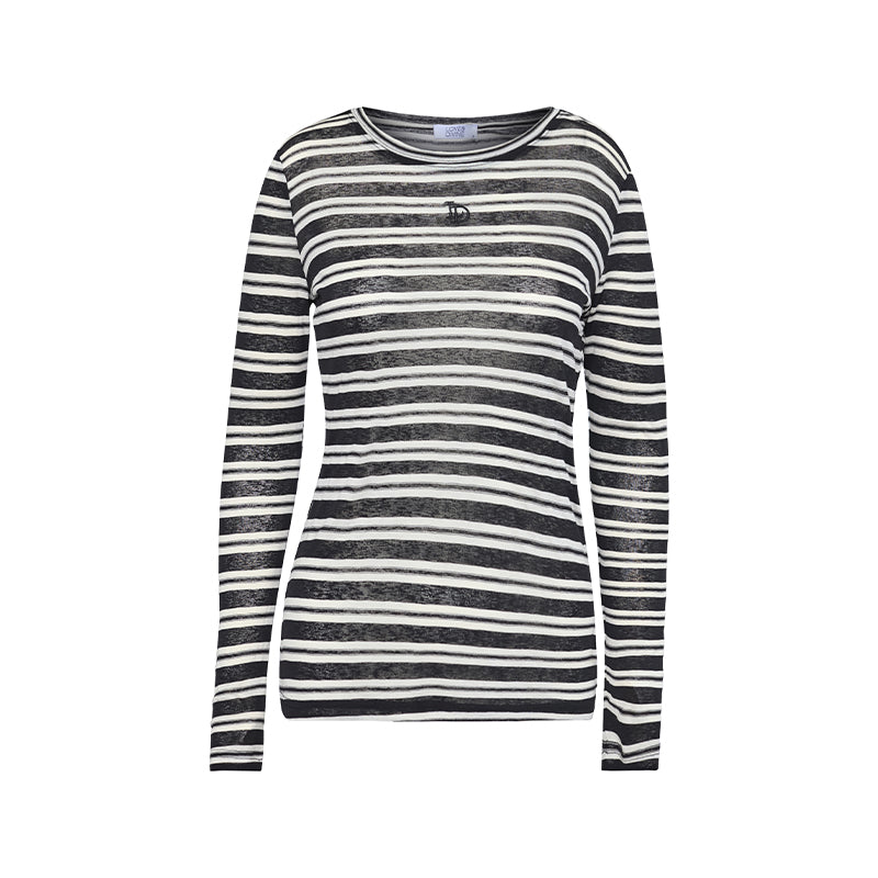 Love & Divine Love1625 Langærmet T-shirt - Black Stripes
