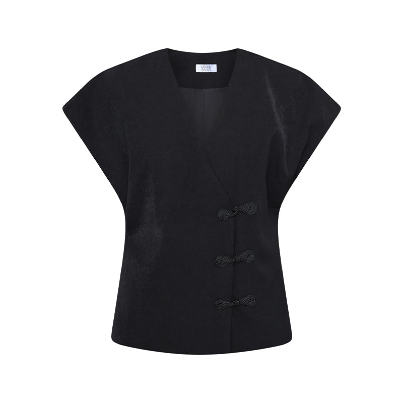 Love & Divine Love1632 Vest - Black
