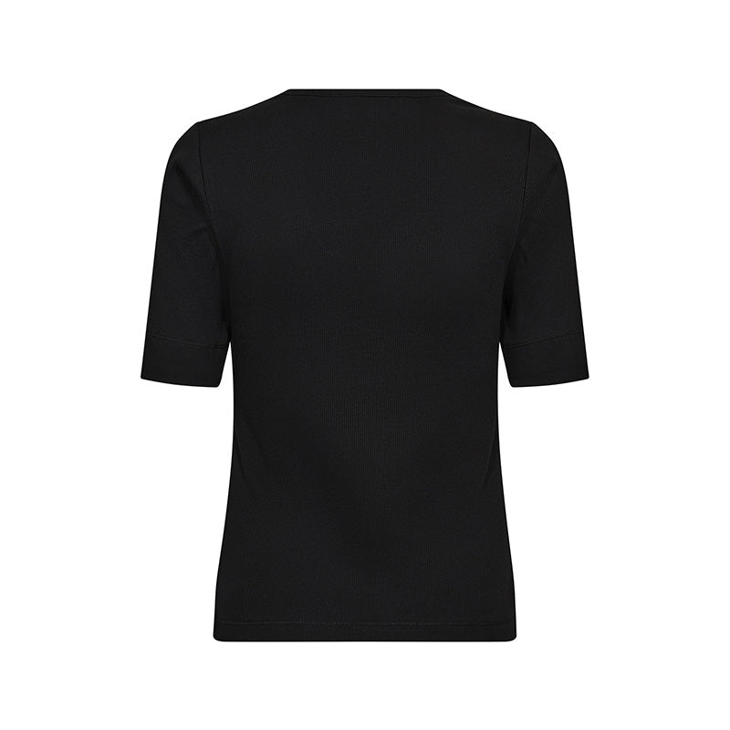 Co'couture GrannyCC Rib SS V-Tee - Black