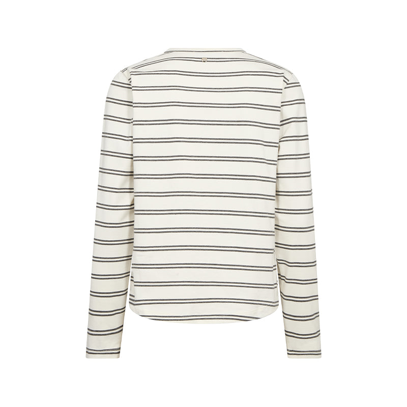 Mos Mosh Camp O-LS Stripe Bluse - Delicioso