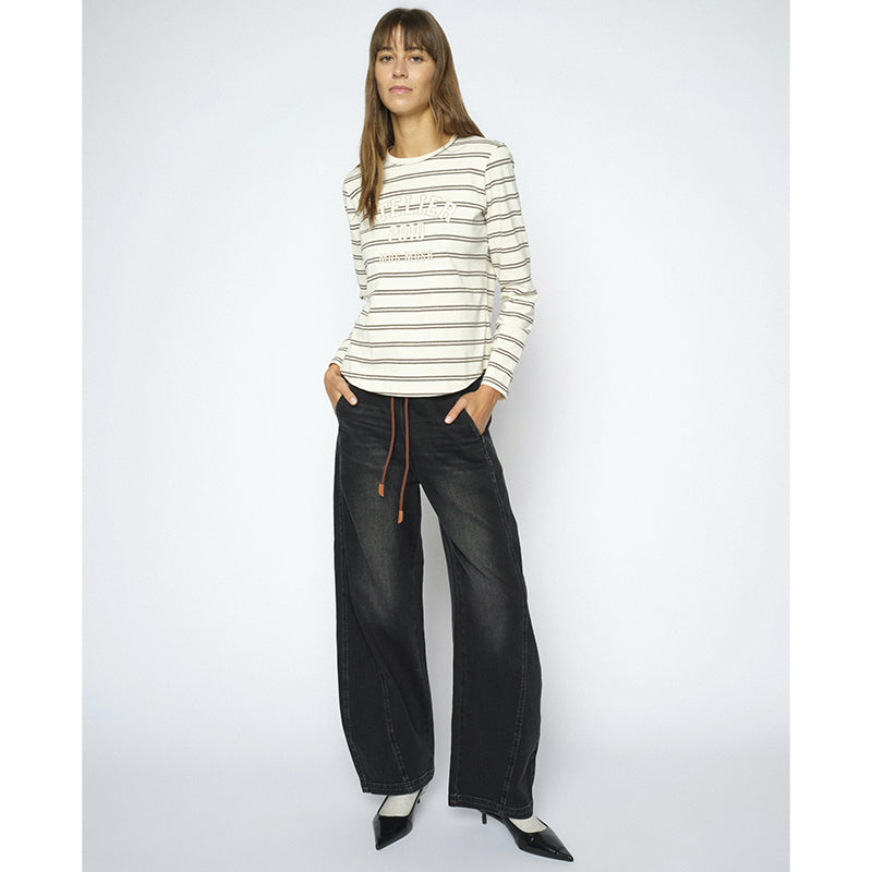 Mos Mosh Camp O-LS Stripe Bluse - Delicioso