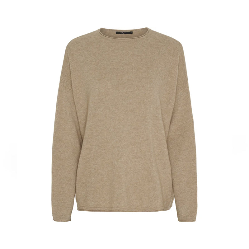 BTF-CPH Lyra Cashmere Strik - Light Camel Melange
