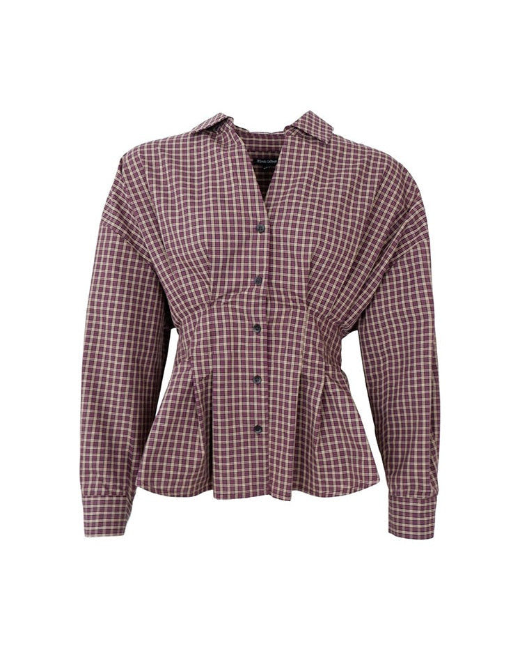 Black Colour Campbell Tailored Skjorte - Plum