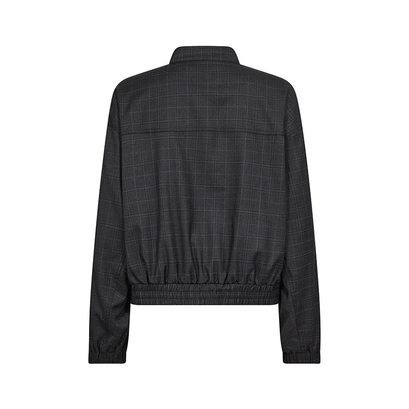 Co'couture EloraCC Check Jacket - Dark Grey