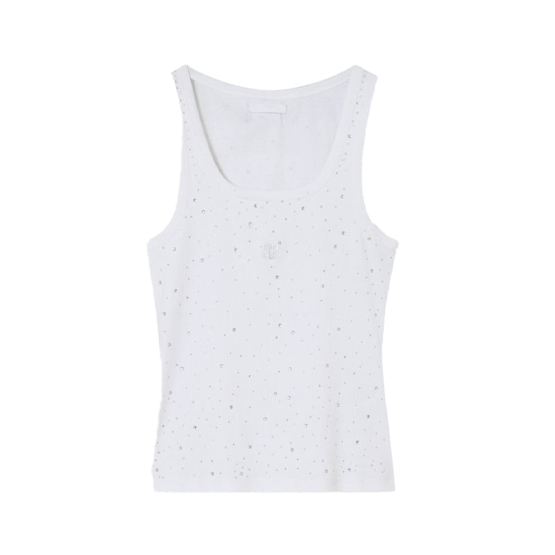 2NDDAY Viper Rhinsten Top - Brillian White