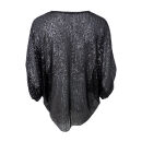 Black Colour - Black Colour Glam Wing Bluse