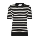 Saint Tropez  - Saint Tropez Mila SS Striped Pullover Strik