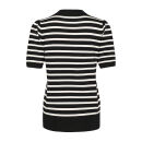 Saint Tropez  - Saint Tropez Mila SS Striped Pullover Strik