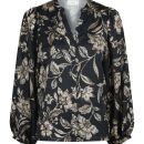 Neo Noir - Neo Noir Canvas Flower Bluse