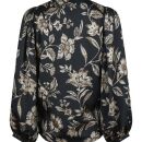 Neo Noir - Neo Noir Canvas Flower Bluse