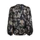 Neo Noir - Neo Noir Canvas Flower Bluse