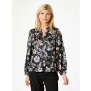 Neo Noir - Neo Noir Canvas Flower Bluse