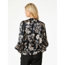 Neo Noir - Neo Noir Canvas Flower Bluse