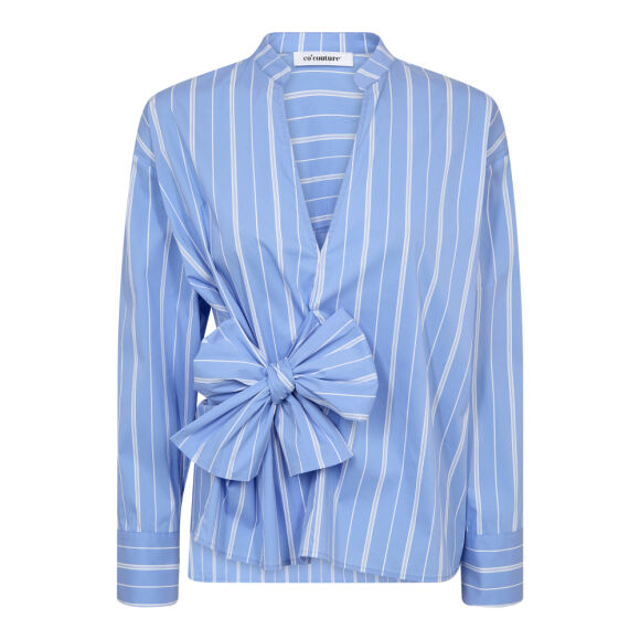 Co'couture - Co`couture ShiraCC Stripe Bow V-Bluse