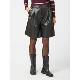 Neo Noir Nika Bermuda PU Shorts