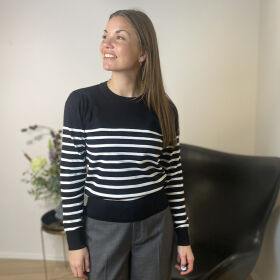 Saint Tropez MilaSZ LS Striped Pullover