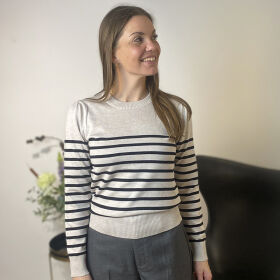 Saint Tropez MilaSZ LS Striped Pullover