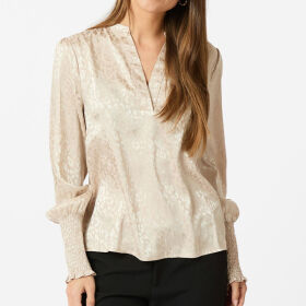 Neo Noir Landa Leo Jacquard Bluse